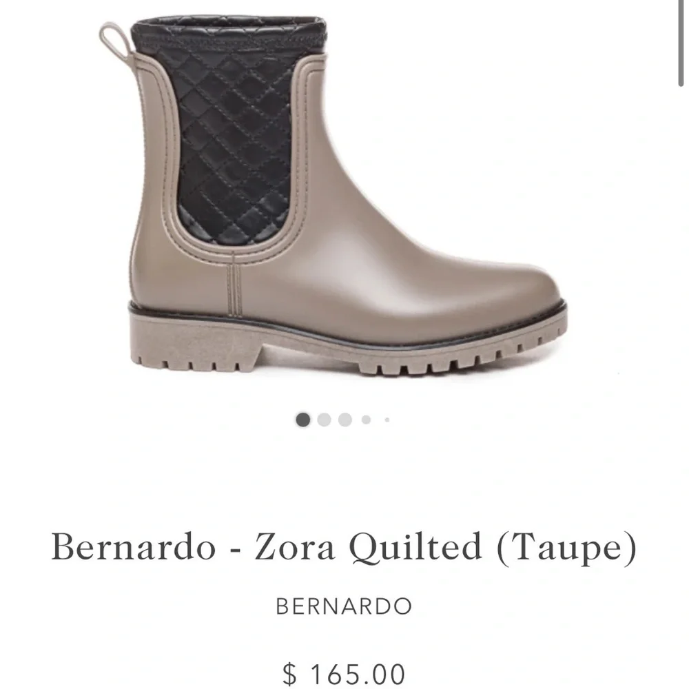 Bernardo Taupe Quilted Boots - zora